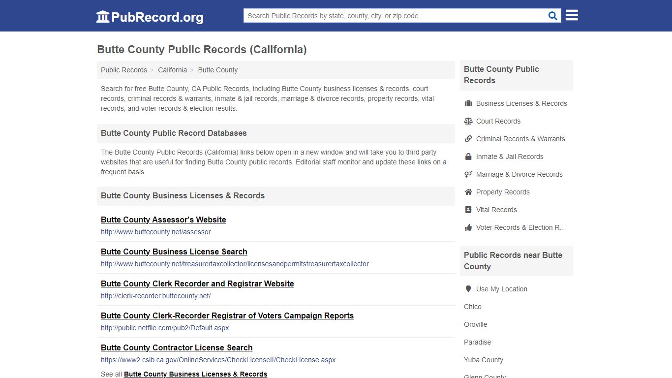 Free Butte County Public Records (California Public Records)